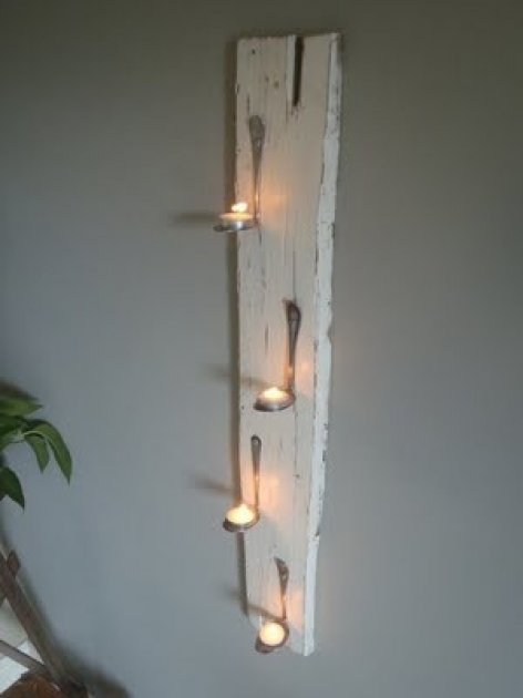 Cómo hacer un original candelabro de pared con pocos recursos y muy económico 