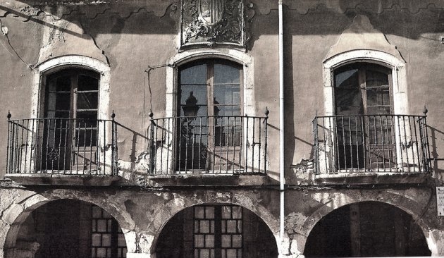 La Fachada de la antigua Casa de Administración de Cuentas Reales de la Provincia del Bierzo en Ponferrada.