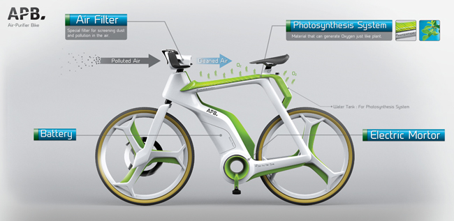 La bici que sirve para purificar el aire