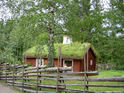 casas de troncos de madera