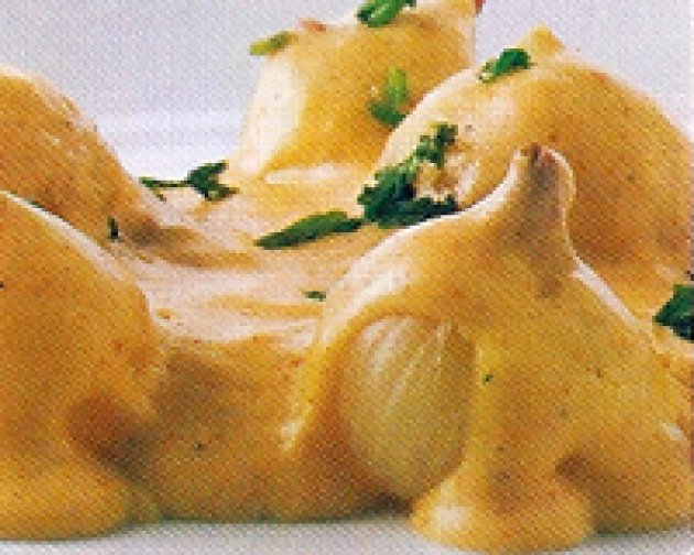 cómo cocinas cipolline alla fontina, cebollitas con queso fontina 