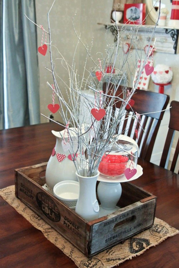 Originales ideas para adornar el día de San Valentín. Centros de Mesa 