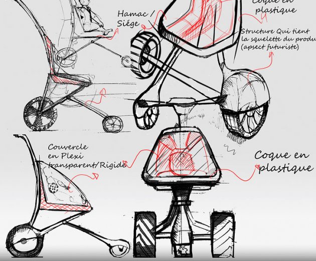 Un original objeto sobre ruedas. Un diseño futurista de algo que sirve para trasladarse pero que no desvelamos hasta el final del artículo