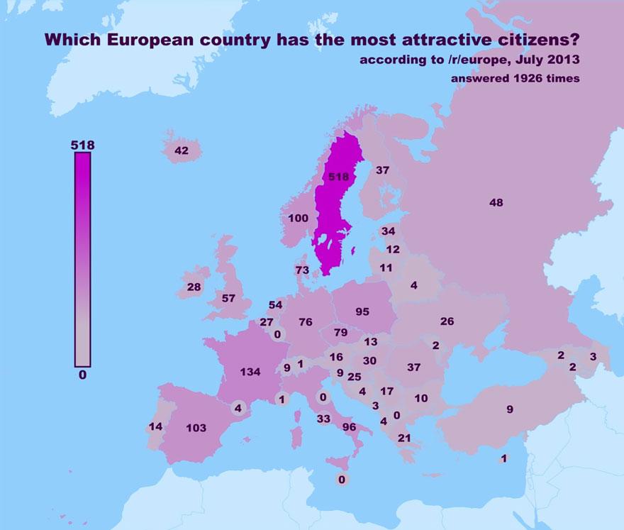 La idiosincrasia de distintos países del mundo vista a través de algunos mapas 