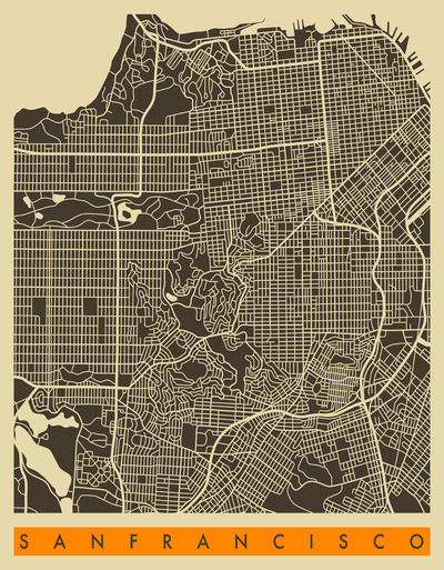 Algunos artistas encuentran en los mapas de la ciudad una forma de expresión artística  